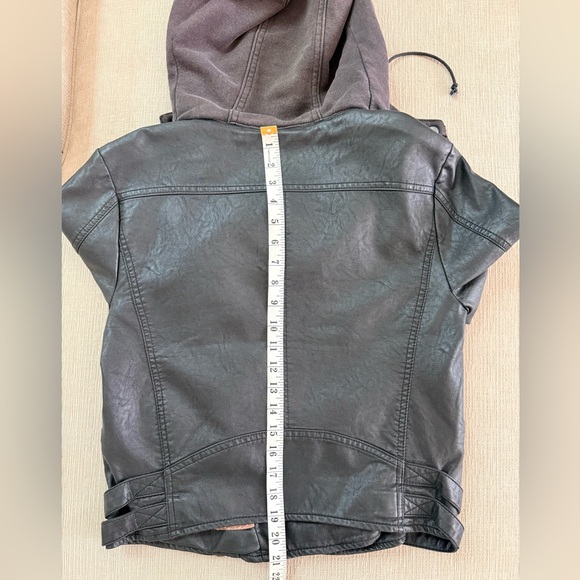 Free People Cleo Hooded Vegan Suede Moto Jacket S - Picture 12 of 16